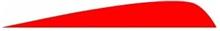 FEATHERS 3"RW PARABOLIC RED 100PK