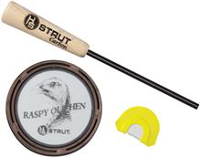 RASPY OLD HEN GLASS W/CARBON STRIKER & MOUTH CALL (6MC)