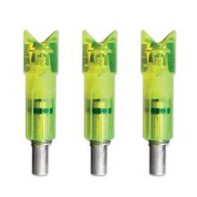 LUMENOK EXCC .3015"ID BOLT END CRESENT GREEN 3PK