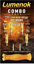 LUMENOK GTC 9MM .300"ID COMBO CRESENT HD ORANGE 4PK