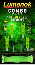 LUMENOK GTC 9MM .300"ID COMBO CRESENT GREEN 4PK