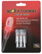 NOCKTURNAL LIGHTED NOCKS GT .246 (Gold Tip) RED 3PK
