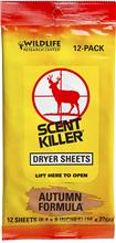 @580 SCENT KILLER AUTUMN DRYER SHEETS 12PK (6MC)