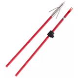 RED FIBERGLASS ARROW W/PIRANHA POINT XT