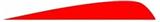 FEATHERS 3"RW PARABOLIC RED 100PK