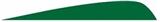 FEATHERS 4"RW PARABOLIC GREEN 100PK