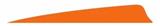 FEATHERS 4"RW SHIELD CUT FLO ORANGE 100PK