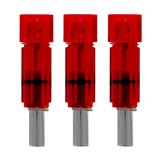 LUMENOK ECF .297"ID BOLT END FLAT RED 3PK