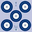 @NFI-2P 40cm NFAA 5-SPOT BLUE TARGET 17"x17"