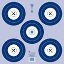 @NFI-2P 40cm NFAA 5-SPOT BLUE TARGET 17"x17"